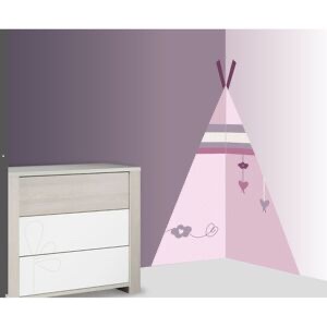 Sauthon Stickers muraux tipi Mamzelle Bou