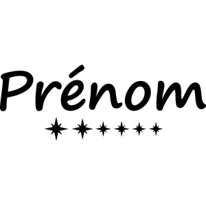 Ambiance-sticker Sticker Personnalisé Prénom Étoile