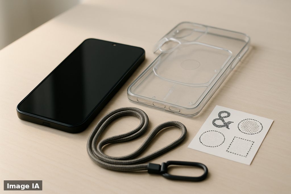 400 € et moins, pack Nothing Phone (4a) avec coque, lanière et stickers, l'offre inattendue des French Days