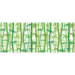 Sticker vitre dépoli privatif - vitrophanie 100x40cm - bambous verts
