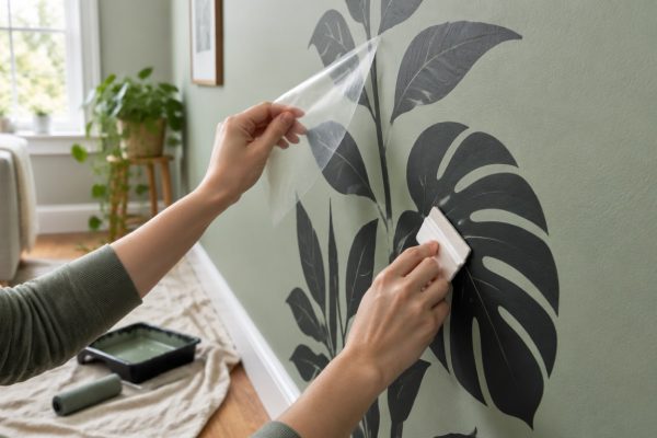 Sticker mural sur mur peint : délai, peinture et préparation